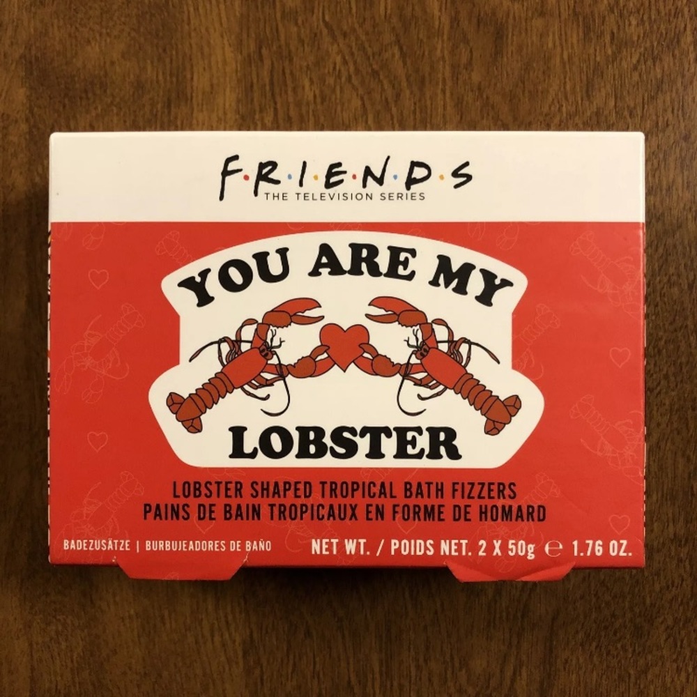 NEW  Paladone FRIENDS You Are My Lobster, Lobster Shaped Tropical Bath Fizzers